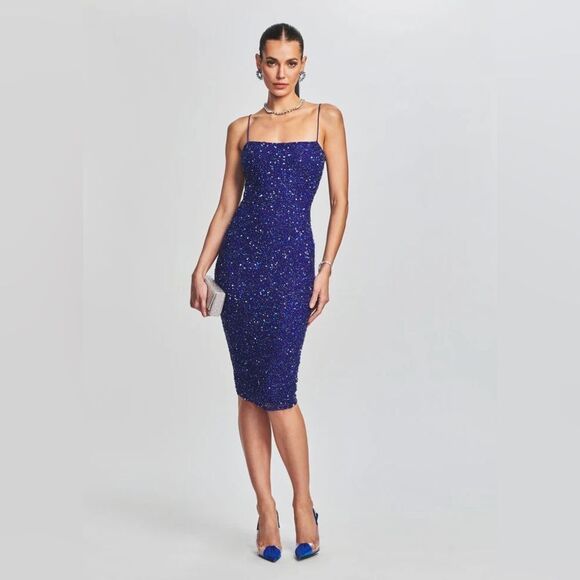 Retrofete Prim Sequin Midi Cocktail and Party Dress NWT size XS - Picture 1 of 8